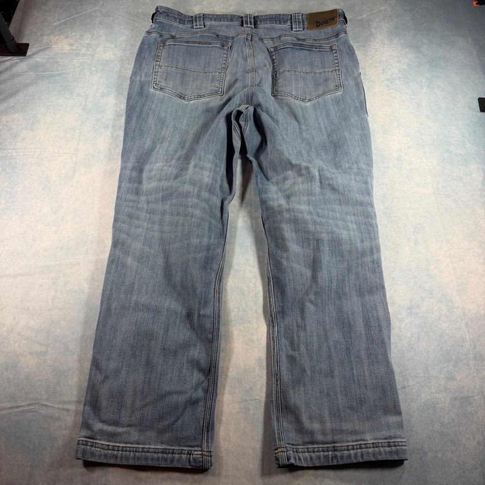 Duluth Ballroom Double Flex Jeans Mens 38x30 Light Wash Excellent Relaxed Fit - Picture 6 of 11